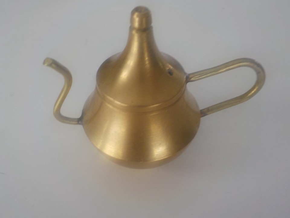 Brass miniatures dinner bell & tea pot eBay