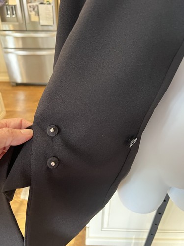 Preston & York Sz 8 Black Stretch Crepe Blazer Jacket Womens NWT - Picture 2 of 7