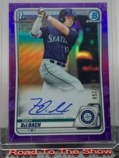 2020 Bowman Draft Chrome Picks Purple Refractor /250 Zach DeLoach #CDA-ZD Auto