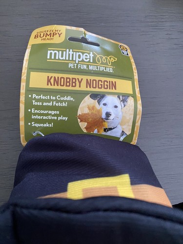 Multipet THANKSGIVING "PILGRIM" KNOBBY NOGGIN TOY Puppy/Dog NWT - Picture 3 of 3