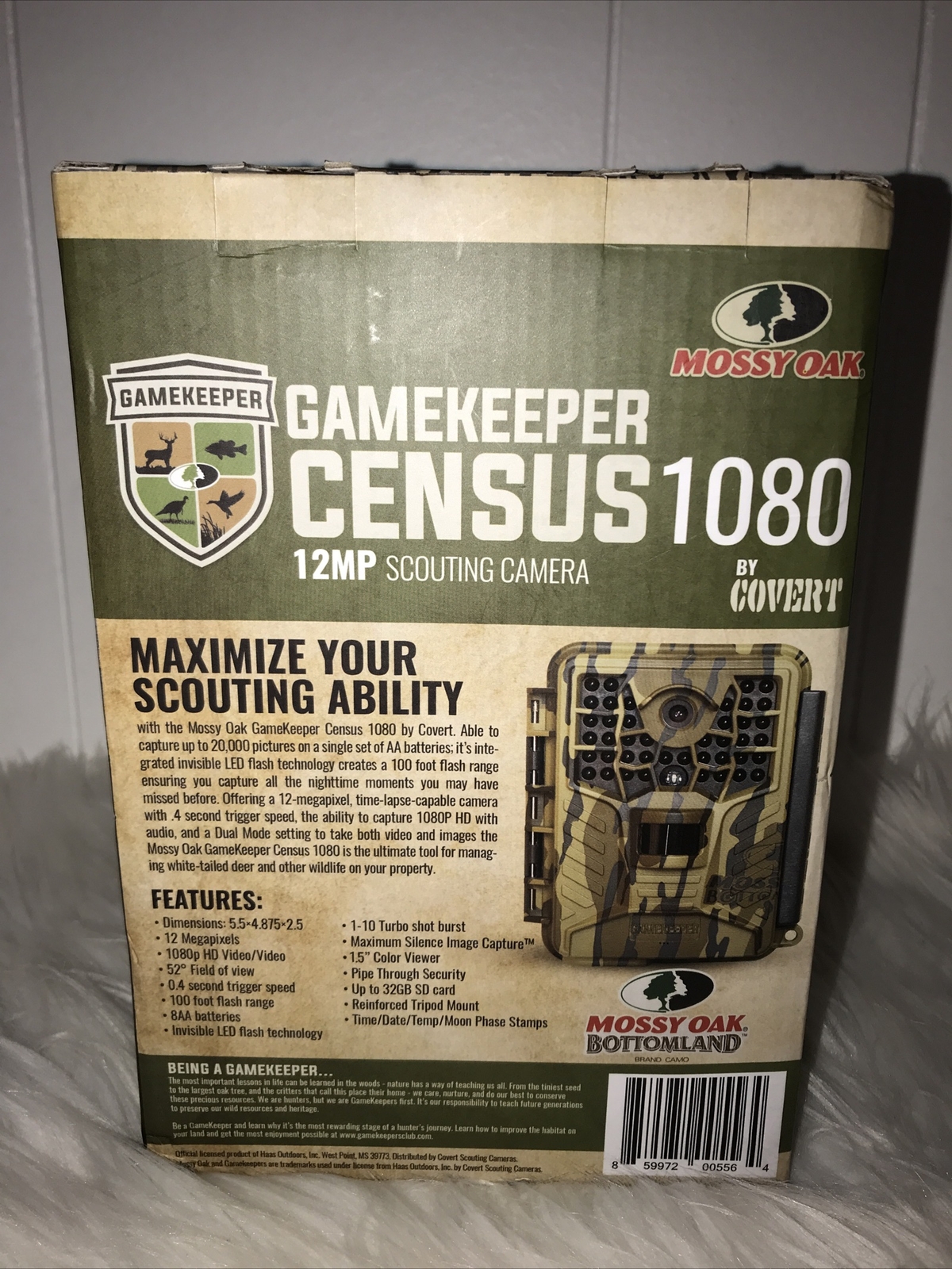 Covert CO5342 Mossy Oak Gamekeeper Census 1080 12MP Scouting Camera