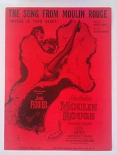 Sheet Music The Song From Moulin Rouge Where is Your Heart Zsa Zsa Gabor 1953