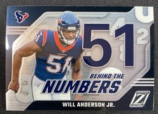 2023 Zenith Football Rookie Behind the Numbers Will Anderson Jr. #28 Texans