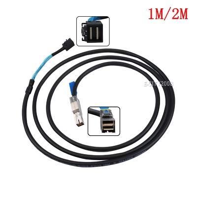 12Gb/s External HD Mini SAS sff8644 to Internal HD sff8643 SAS Cable 1M 2M