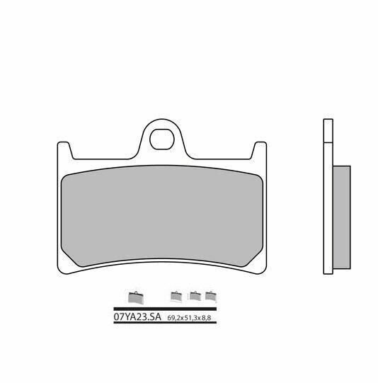 Plaquettes de frein avant Brembo 07YA23SA pour moto Yamaha XV1700 Road Star