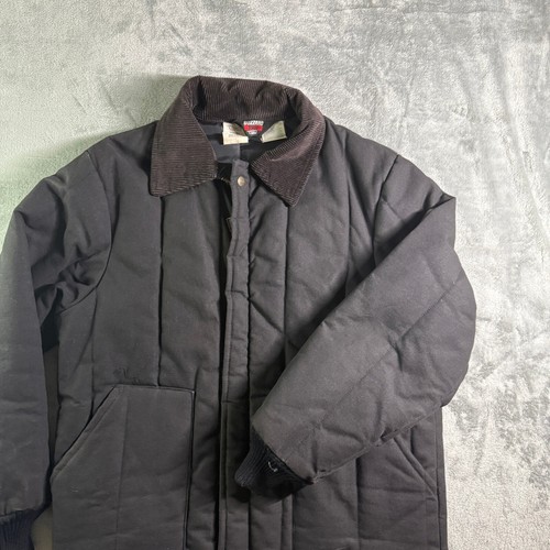 Vintage Walls Blizzard Proof Chore Coat Quilted Insulated Workwear Jacket Collared L