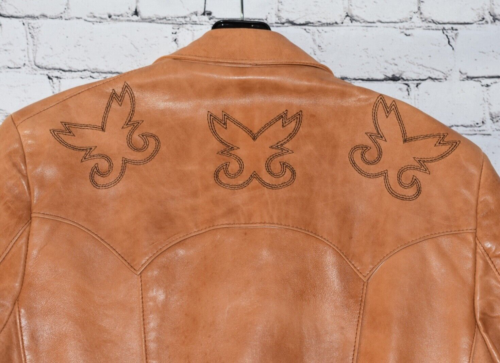 STETSON Distressed Leather Men's Western Jacket Blazer 40 - Picture 8 of 13