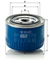 HYDRAULIC FILTER, AUTOMATIC TRANSMISSION MANN-FILTER W 914/2 FOR ALPINE,ARO,AUTO