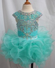 Lnfant toddle Kids MiNi party Pageant Dress Cupcake Ball Gowns Custom Size 2-14