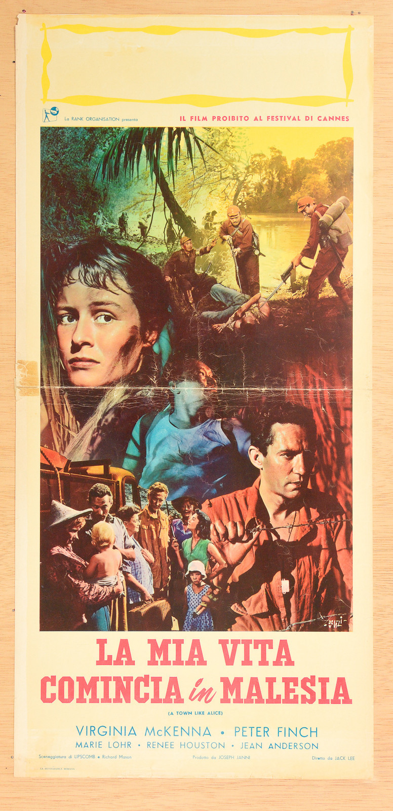 Locandina originale film La mia vita comincia in Malesia (1956) - Regia di Jack Lee