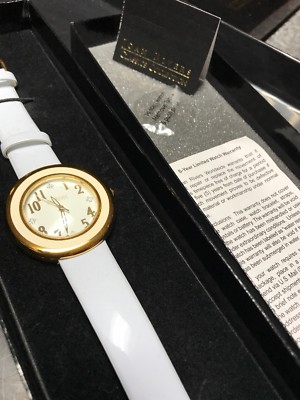 Joan Rivers Classics Womens Wristwatch White Leather Band Joan Rivers Classic Quartz Watch White Womens Leather | eBay main image 3