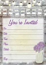 You're Invited Rustic Invitations - 25 Invites with Envelopes - B15215