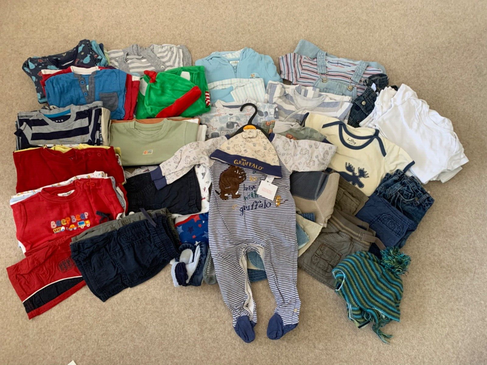 Large bundle baby boys clothes 69 months incl unused Gruffalo baby