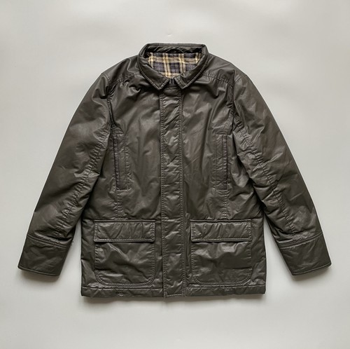 Vintage John Lewis Men’s Casual Waxed Khaki Jacket Size L - Picture 1 of 18
