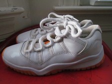 NIKE AIR JORDAN 11 RETRO LOW 'BRIGHT CITRUS' BOY'S BASKETBALL SHOES SIZE 2Y