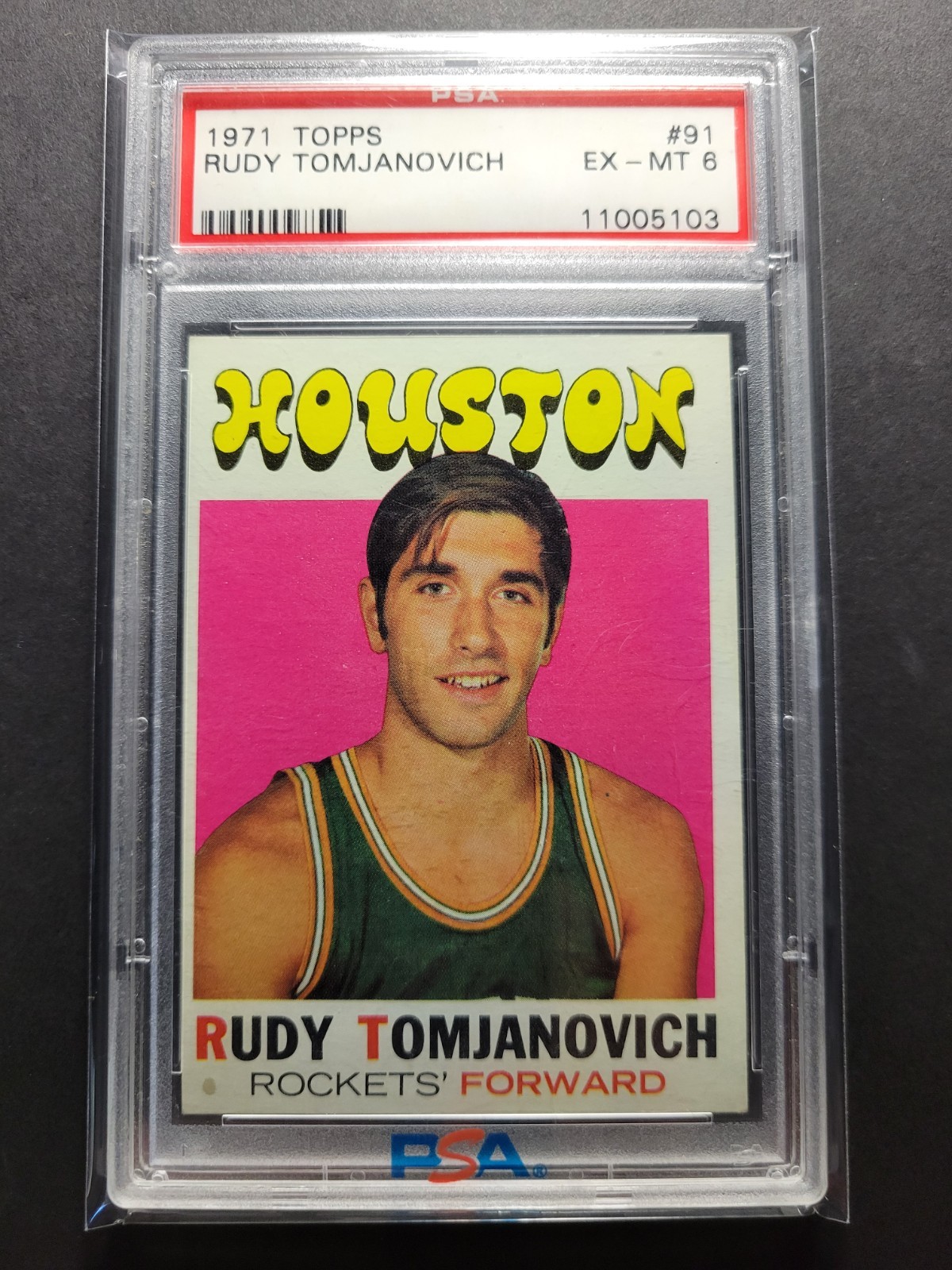 1971 Topps RUDY TOMJANOVICH #91 Rookie PSA 6 HOF Houston Rockets