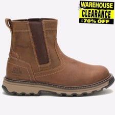 Caterpillar Pelton Herren Leder Sicherheit Arbeit Außen Stiefel Brown