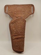 Vintage Mattel Kids Gun Holster Brown Cowboy Toy 5593-0210 Made in USA