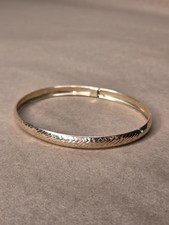 10K Gold Diamond-Cut Bracelet 7-inch Marked With "D"