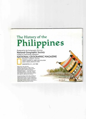 Vintage 1986 National Geographic Philippines Map History Fold Out Poster Travel