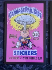 GARBAGE PAIL KIDS GPK OS1 Wax Pack Poster 11” X 17” Custom Adam Bomb Cardstock.