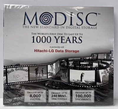 Modisc The Standard In Digital Storage Hitachi-Lg Data Last 1000 Years New