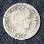 1898 Barber Dime 90% Silver Good Condition 19th Century