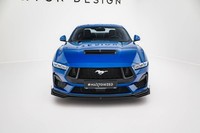 Frontlippe + Flaps Passend FüR Ford Mustang Gt Mk7 Schwarz Hochglanz