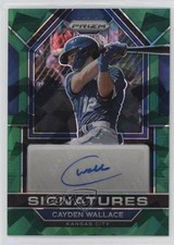 2023 Panini Prizm Signatures Green Ice Prizm Cayden Wallace #SIG-CW Auto 15t1