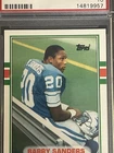 Topps 1989 Traded Barry Sanders #83T Rookie Detroit Lions PSA 10 Football Card