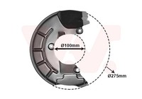 Spritzblech Bremsscheibe VAN Wezel 5829372 FüR Audi VW 8Z0 Skoda A2 Polo Seat 5