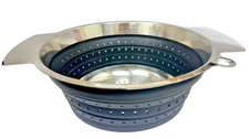Rosle 10" Stainless Steel/silicone Collapsible Colander, new/scratches, 16124