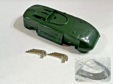 '60s Harvey Indy 500 Green Plastic HO Body 2x Chrome Utrim Lexan Glass Tjet NEW
