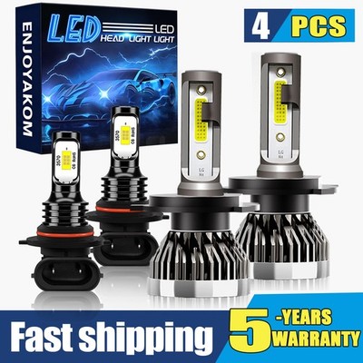 For Mitsubishi Montero 2001-2006 Combo LED Headlight Hi/Low Beam+ Fog Light Bulb