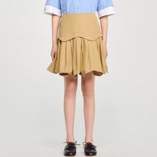 Women Sandro High Waist Pleated A-line Mini Skirt