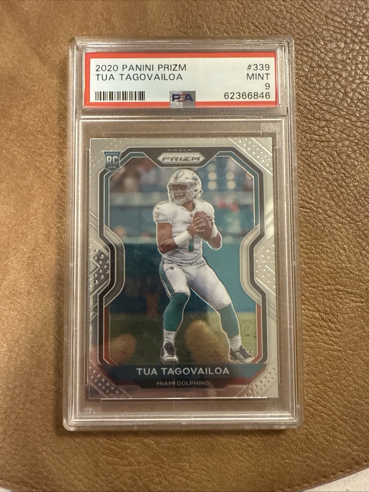 2020 Panini Prizm Rookie Tua Tagovailoa #339 (RC) PSA Mint 9