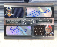 Sam Bradford / Colt McCoy 2010 Bowman Sterling Dual Relic Autograph /25 AUTO
