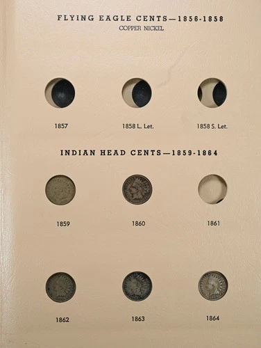 Lot of 38 1859-1909 Indian Head Cents in Dansco Album IHC 1c Penny