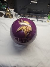 Undrilled Minnesota Vikings/Miller Lite Purple Bowling Ball . MADE IN USA -HTF