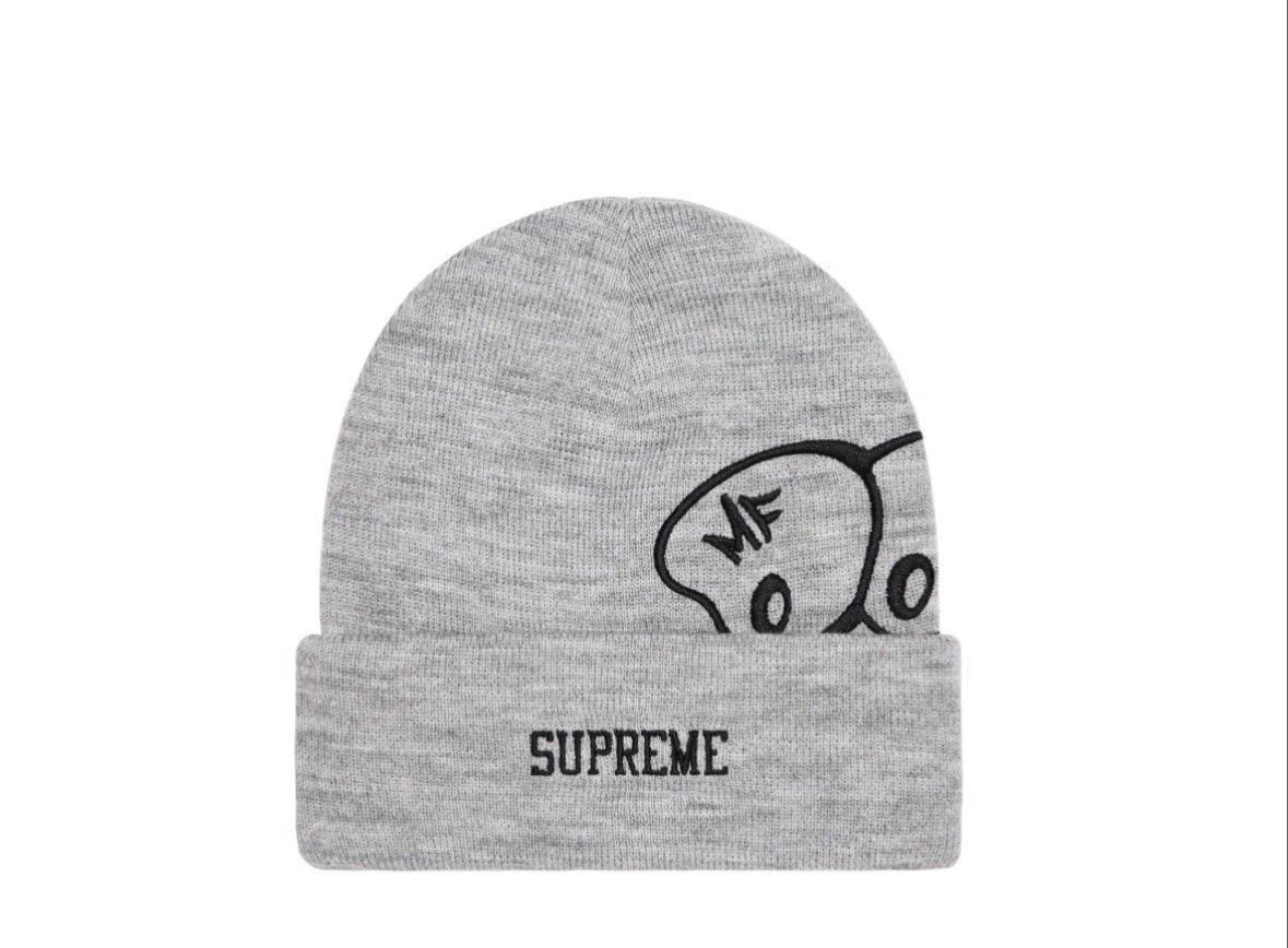NEW Supreme MF Doom Beanie Grey One Size
