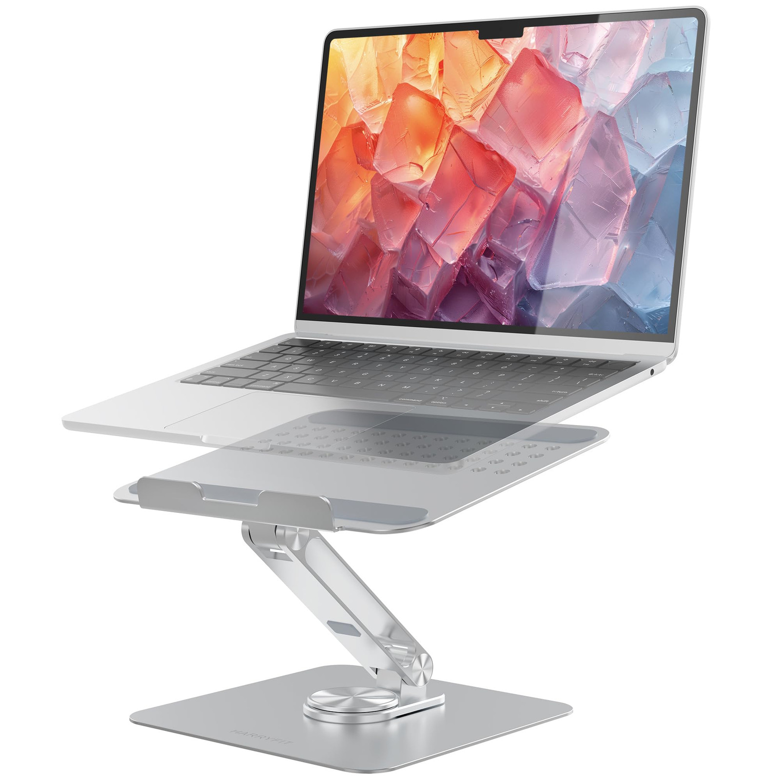 Laptop Stand for Desk，Portable Computer Stand with Adjustable Height & 360° R...