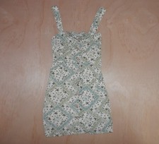 Promesa Small Babydoll Bodycon V Twisted Bust Ditsy Floral Pockets Sundress 5064