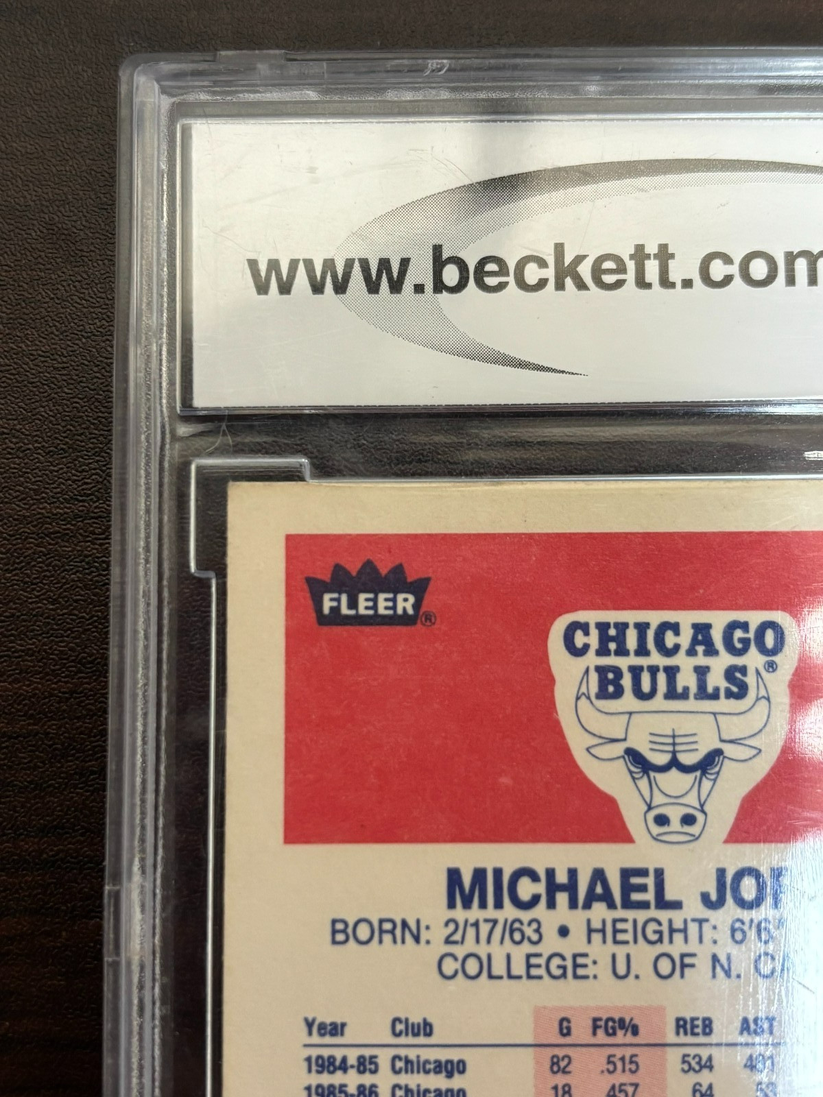 1986-87 Fleer - Michael Jordan #57 (RC) view 7