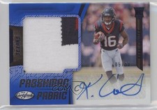 2018 Certified Freshman Fabric Signatures Mirror Blue 5/50 Keke Coutee Auto 0j6w
