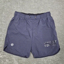 Legends Shorts Mens Large Navy Blue Athletic Gym Walking Zip Pocket Performance