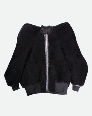 Rick Owens - Kunst Shearling Bomber Jacket - Black - IT 48 - Pre-Owned
