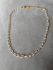 ATOLEA 18K Gold Plated White Beaded Choker Necklace