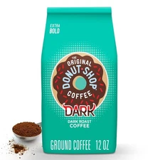 The Original Donut Shop Coffee, Dark, Dark Roast, Ground Coffee, 12 oz Bag