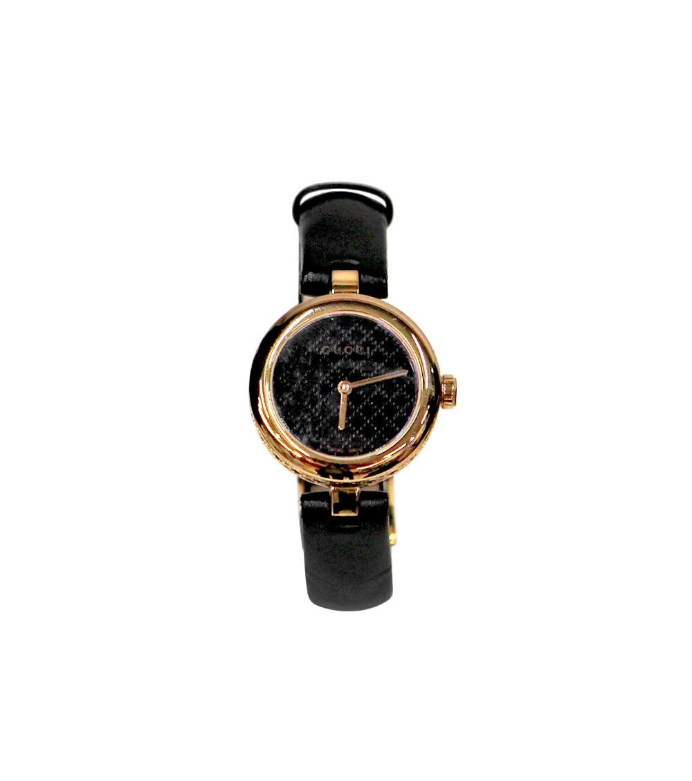 Gucci 27mm Diamantissima Black Leather Watch 37763 148647056