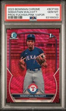 2023 Bowman Chrome SEBASTIAN WALCOTT Fuchsia/Pink Vapor Refractor /199 PSA 10